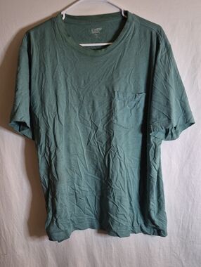 Lands' End Teal Green Short-Sleeve Pocket Tee